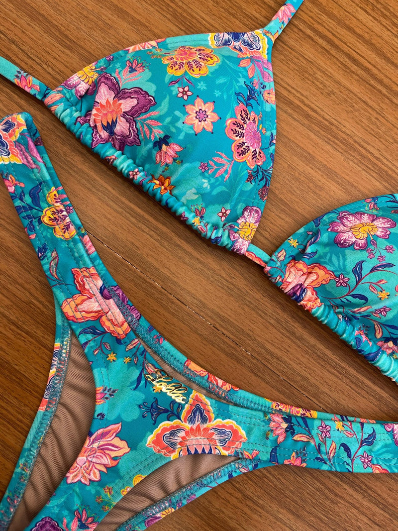 Asa Delta Fio Dental - Floral Turquesa