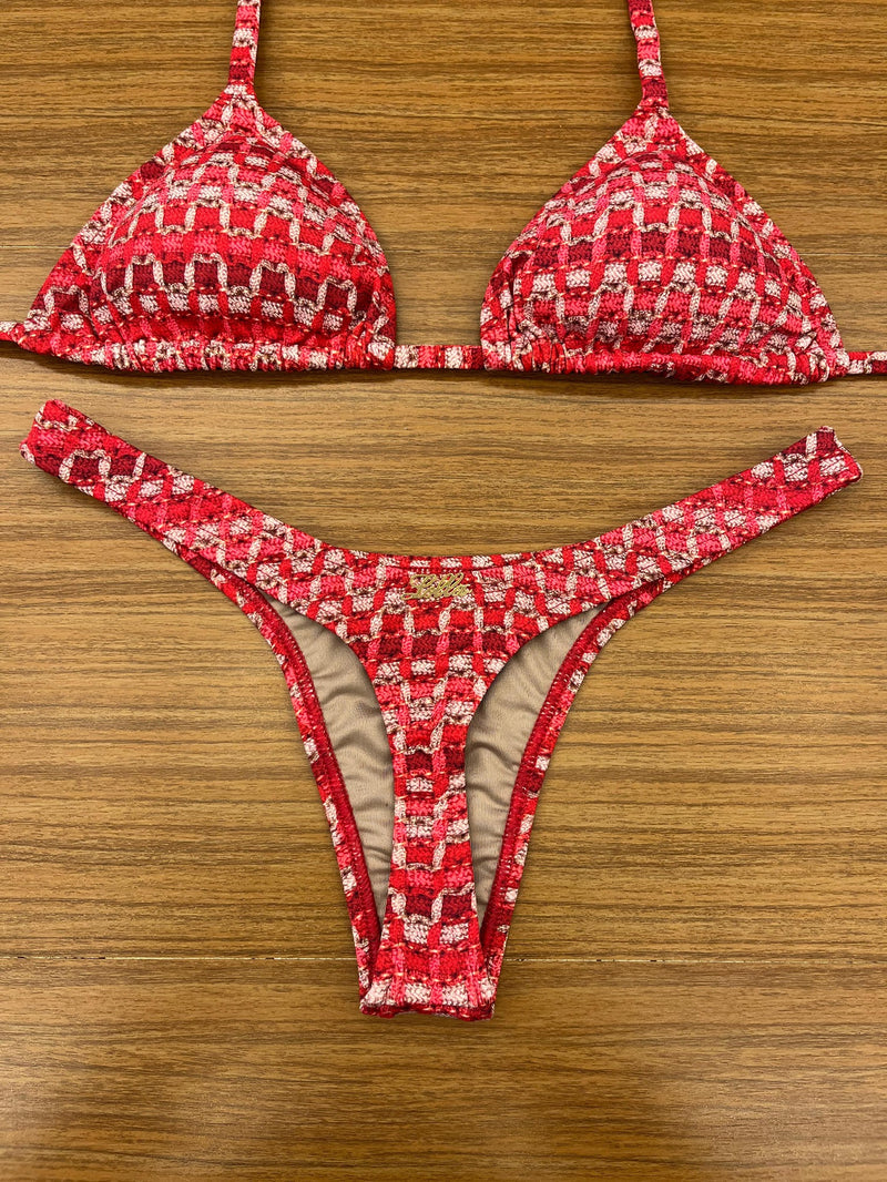 Asa Delta Fio Dental Tricô Vermelho