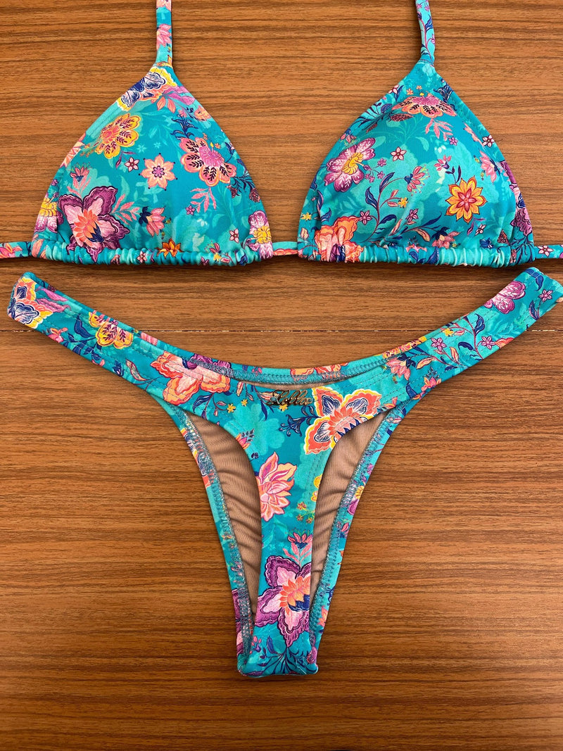 Asa Delta Fio Dental - Floral Turquesa